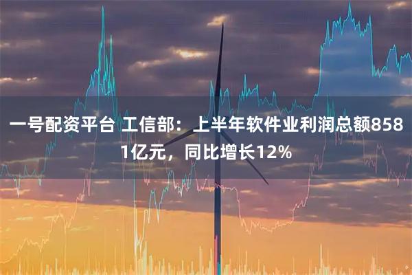 一号配资平台 工信部：上半年软件业利润总额8581亿元，同比增长12%